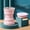 pink, variant on Portable Silicone Foldable Cup With Lanyard Heat Resistant Collapsible Cups Lid Folding Storage Travel Mug For Hot Water