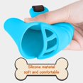 thumbnail image 3 of Bozal de boca de pato antimordida para perros, correa ajustable para mascotas, cubiertas suaves ajustables a prueba de mordidas, máscaras, cubiertas de silicona para perros pequeños y medianos, 3 of 4
