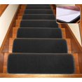 thumbnail image 1 of HSHDLDF Carpet Stair Treads Indoor Non Slip Stair Rugs/Covers Rubber Backing (30x8Inch,13pcs),Pure Black, 1 of 7