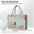 thumbnail image 3 of Large Capacity Tote Bag,Pioneer Flower Floral Print Pattern Handbag Fashion Luxury Tote Bag,15.7"x13"x 5.1" Inches,Laptop Compatible, 3 of 6