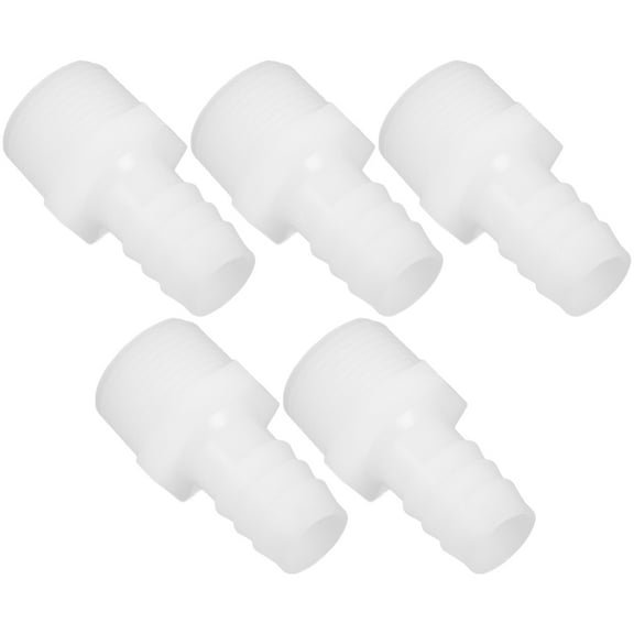 MLINS 5pcs Plastic Barb Fitting With Male Thread Plastic Hose Connector Plastic Hose Barb Pipe Fitting For Various Applications
