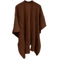 thumbnail image 4 of LinYooLi Women's Elegant Shawl Wrap - Cross Front Solid Color Poncho Cape - Wrap Topper Knitted Cardigans Sweater Shawls, 4 of 7