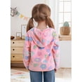 thumbnail image 5 of Usaibhir Toddler Baby Girls Fall Clothes Fleece Jackets Hooded Zip Up Cute Prints Fuzzy Coats Size 12M-6T, 5 of 11