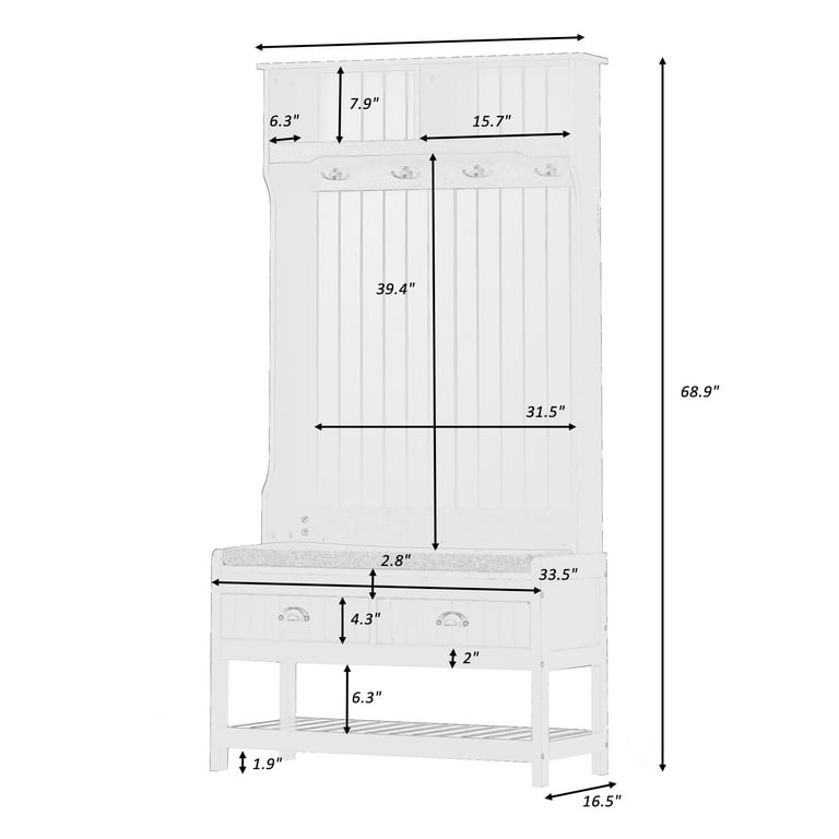 Coat rack height above bench hotsell