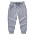 thumbnail image 5 of WRKEKC Kids Winter Outfits Solid Color Long Sleeve Crew Neck Sweatshirt and Jogger Pants 2 Piece Casual Set for Kids 12 Months - 11 Years, 5 of 9