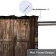 thumbnail image 5 of Wooden Barn Door Kitchen Valance Curtain Rod Pocket Rustic Farmhouse Western Vintage Door Window Treatment for Living Room Bedroom Bathroom 54 by 18 in, 1 Panel, 5 of 6