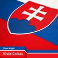 thumbnail image 4 of G128 2 Pack: Slovakia Slovakian Flag | 3x5 Ft | LiteWeave Pro Series Printed 150D Polyester | Country Flag, Indoor/Outdoor, Vibrant Colors, Brass Grommets, Thicker and More Durable Than 100D 75D Poly, 4 of 6