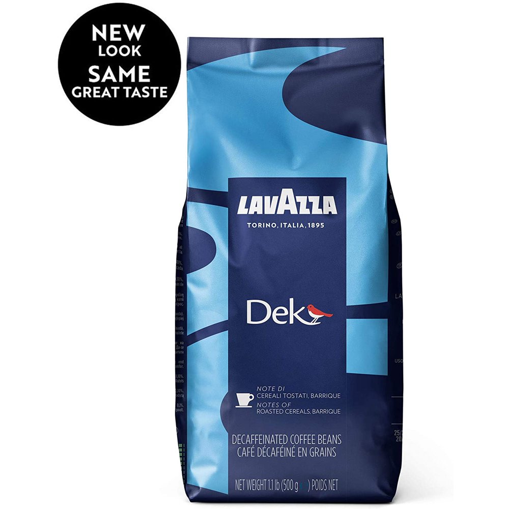 Lavazza Dek Whole Bean Coffee Blend, Decaffeinated Dark Espresso Roast, 1.1Pound Bag Walmart