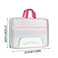 thumbnail image 3 of Large Capacity Mesh Zipper File Bag Portable Handheld Document Organizer Transparent Storage Pouch Subject Classification Folder Durable Waterproof Bag For Office School Travel Use, 3 of 6