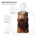 thumbnail image 3 of Pofeuu Cool Fire Lion Print Basketball Jersey, Shirts for Men Youth Basketball Jersey Crew Neck-4X-Large, 3 of 6