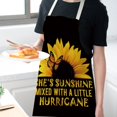 thumbnail image 4 of CNKOO Sunflower Pattern Apron Skin-friendly Breathable Cotton Flax Cooking Apron, 4 of 8