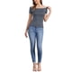 thumbnail image 2 of INSPIRAR CHIC Blusa de Mujer de Manga Corta Off the Shoulder de Longitud de Cadera en Color Sólido M Gris Oscuro, 2 of 5