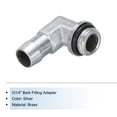 thumbnail image 3 of Uxcell Barb Fitting Adapter G1/4" Short Style 90 Degree 11mm OD Soft Tube Hose Connector Two-Touch Thread PC Cooling, 3 of 4