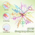 thumbnail image 3 of 60pcs Crazy & Silly Colorful Drinking Straws, 10 Different Designs, Reusable Plastic Loop Straws for Kids' Parties, 3 of 7