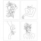 thumbnail image 1 of Impresiones artísticas de líneas minimalistas perfectas para paredes y estantes del hogar y la oficina Decoración de pared moderna sin marco de 8x11 pulgadas Diseños en blanco, 1 of 4