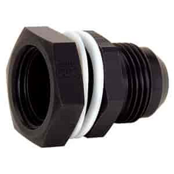 JEGS 110563 Black HighFlow Fuel Cell Bulkhead Fitting 12AN