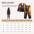 thumbnail image 4 of Honeii Sunset Maple Tree Fox print Women's Pajama Sets Long Sleeve Button Down Sleepwear Nightwear Soft Pjs Lounge Sets-XX-Large, 4 of 7