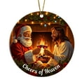 thumbnail image 1 of Christmas Santa Claus Holiday Circular Sign Decorations for Indoor Outdoor Door Wall Hanging Festive Xmas Party Home Ornament Decor, 1 of 7