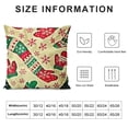 thumbnail image 5 of Merry Christmas , Cute Gloves Green Red Festive Decor Pillowcase Cushion Cover for Bedroom Sofa Indoor Outdoor, 5 of 5
