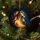 thumbnail image 5 of Adorno navideño redondo para el pesebre, adorno de la Virgen María, adorno para el árbol de Navidad, adornos navideños católicos, adornos cristianos del nacimiento de Jesús, calcetines navideños., 5 of 6