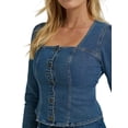 thumbnail image 5 of Lee® Women's Heritage Long Sleeve Button-Front Denim Top, Sizes XS-XXL, 5 of 10