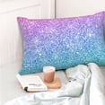 thumbnail image 6 of Kll Multicolor Glitter Pillow Covers Envelope Closure,Super Soft And Cozy Fuzzy Fleece Pillow Case Cover 20"X30", 6 of 9