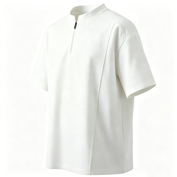 hotojiny Mens Quarter Zip Shirts Casual Summer Mock Neck Short Sleeve Shirt Workout Athletic Big and Tall Golf Shirts