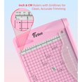 thumbnail image 3 of Cortador de papel Firbon 12 guillotina, resistente, 12 hojas, color rosa, 3 of 7