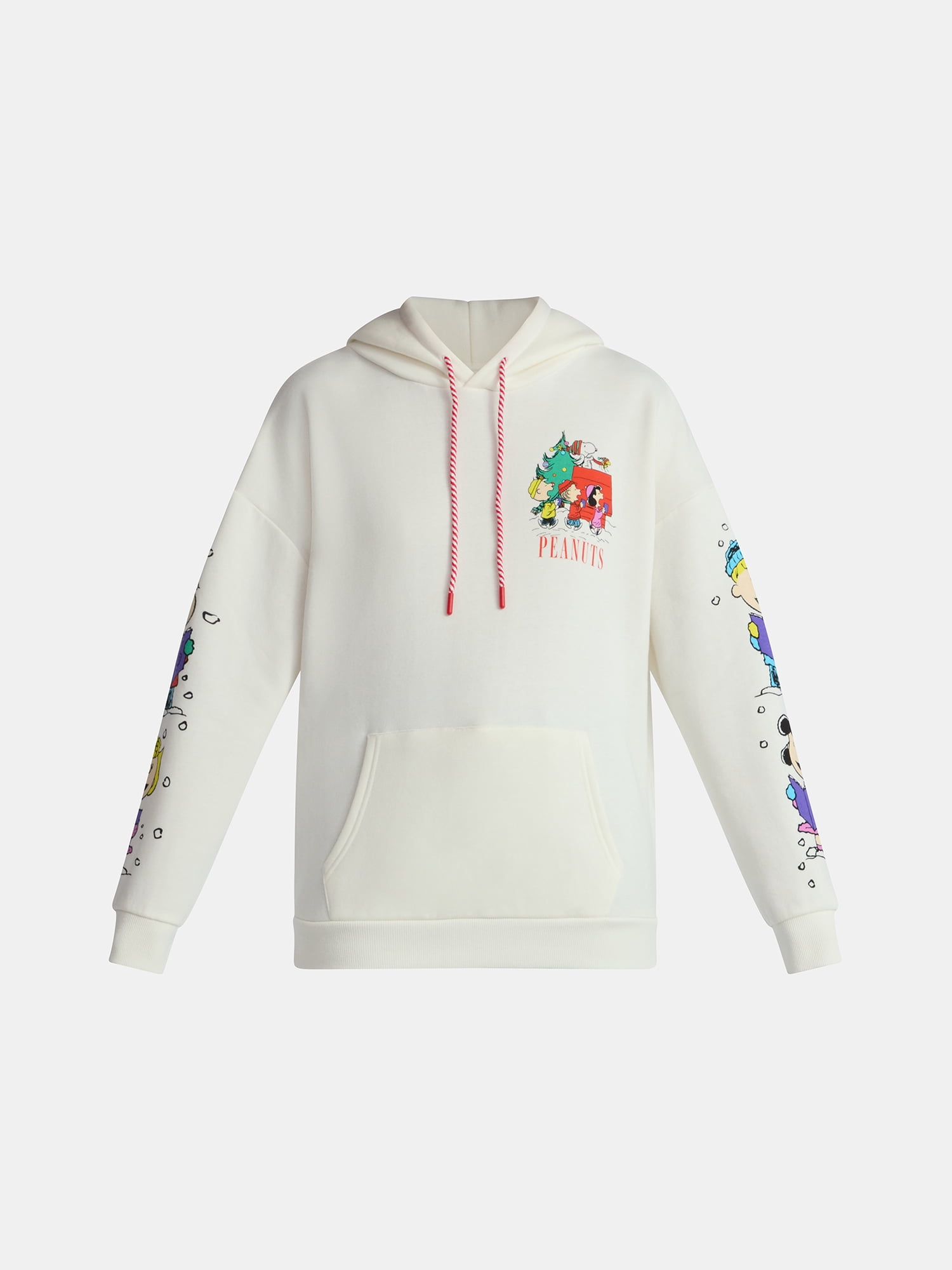 Peanuts Women's Holiday Graphic Hoodie with Long Sleeves, Sizes XXS–XXL