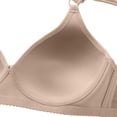 thumbnail image 4 of WZXFASHION Women Sexy Lace Back Button Shaping Cup Adjustable Shoulder Strap Large Size Underwire Bra Bra Beige 100, 4 of 6