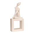 thumbnail image 1 of Estatua de niña, decoración del hogar, recuerdos, personaje, estética, creativa, moderna, figura Blanco, 1 of 9
