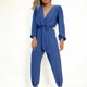 thumbnail image 2 of Gibobby Mono Ajustado de Verano Monos de mujer Monos de mujer Verano Cómodo Casual Tirantes Pantalones cortos Monos de color sólido(Azul， M), 2 of 5