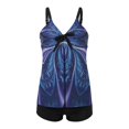 thumbnail image 4 of TSADFHJI Maillots de Bain pour Femmes Tankini Ensemble 3 Pcs Tankini Maillots de Bain pour Femmes 2 Pcs Robe de Bain Push Up Maillot de Bain de Plage TTTG Violet, 4 of 8