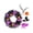 Purple, variant on Halloween Decor Outside Pumpkin Face Letter Wreath for Porch Wall Accent Spooky Halloween Decorations Indoor Outdoor Hanging Haunted House Layout Ornament for Front Door