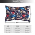 thumbnail image 2 of Kdxio Cotton Pillow Cases 14"x20" Pillowcases,Soft and Breathable Bedroom Pillow Cases-rock Skull blue record-No Pillow Core, 2 of 5