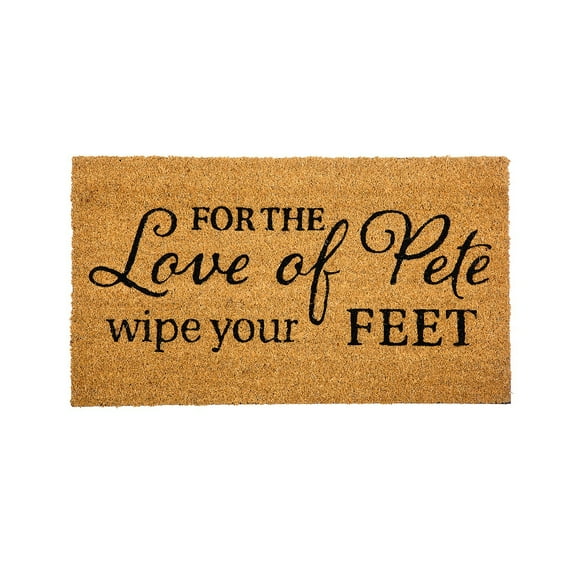 28" x 16" Nature Coir Mat, Love of Pete