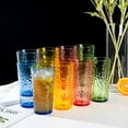 thumbnail image 2 of ZAINCA Hammered 24 ounce Plastic Drinking Tumbler Acrylic Glasses, Set of 8 Multicolor, 2 of 5