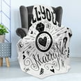 thumbnail image 4 of Engagement Party Soft Flannel Fleece Blanket, Western Themed Will YOu Marry Me Words with Hearts Celebration Image, Cozy Plush for Indoor and Outdoor Use, 70" x 90", Black and White, by Ambesonne, 4 of 5