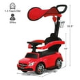 thumbnail image 3 of CIPACHO 3-in-1 Toddler Stroller, Push & Pedal Ride-On, Red, for Ages 1-3 Years, 3 of 3