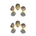 thumbnail image 3 of Kearding Suministros de fiesta de Halloween ABS, decoraciones de calavera realistas, decoraciones de Halloween de apariencia realista, viejo Viejo luminoso 2Conjunto, 3 of 6