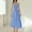 *Light Blue, variant on Women's Square Neck Spaghetti Strap A-Line Midi Dress, Elegant Fit and Flare Sundress Blue,Women's Plus M