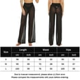 thumbnail image 2 of Pantalones Pantalones de pierna ancha de cintura alta elásticos de playa de malla transparente para mujer Cgtredaw para Mujer Negro T S, 2 of 9