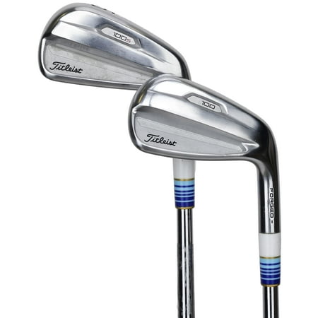 Pre-Owned Titleist T100 2021 / T100S 2021 Combo Blue/White/Gold Ferrules 5-PW Iron Set