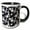 Black/White, variant on 3drose, White and Black Six Point Stars Pattern, 15oz Mug