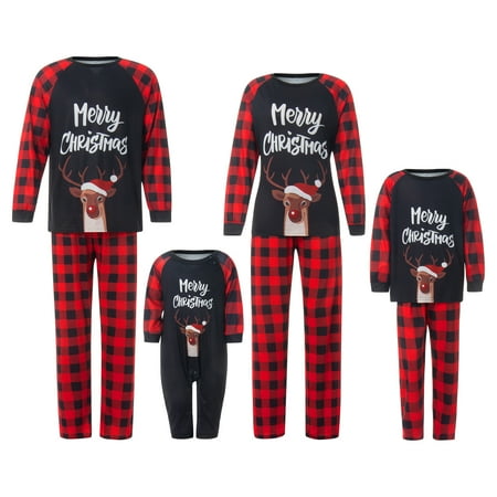 

Canrulo Family Christmas Pjs Matching Sets Baby Christmas Matching Jammies for Adults and Kids Holiday Xmas Sleepwear Set