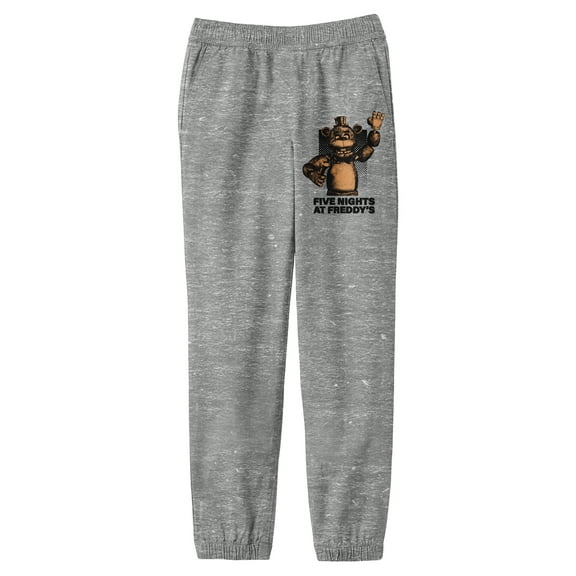 Five Nights at Freddy's Freddy Fazbear Waving Youth Athletic Heather Sweatpants-Medium