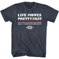 thumbnail image 1 of T-Shirt Adulte Bleu Marine Chiné Ferris Bueller's Day Off Life Move Fast, 1 of 2