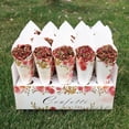 thumbnail image 3 of Bandeja de papel kraft para bodas, soporte para conos de confeti, bandeja para decoración de bodas, conos de confeti de flores, soporte de papel rústico para bodas, 3 of 6