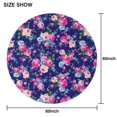 thumbnail image 6 of Pioneer Flower Floral Print Pattern Round Tablecloth 60"x60",Wrinkle Wipeable Table Cloth for Kitchen Dining Room Picnic Patio Party, 6 of 6