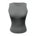 thumbnail image 4 of Women's Ribbed Vest Turtleneck Sleeveless Basic Shirt Fitted Knit Top Crop Top Women Athletic Tops Women Hooded Top Women Petite Sleep Top Athletic Tops for Women Barbell Tops Womens Air Top, 4 of 4